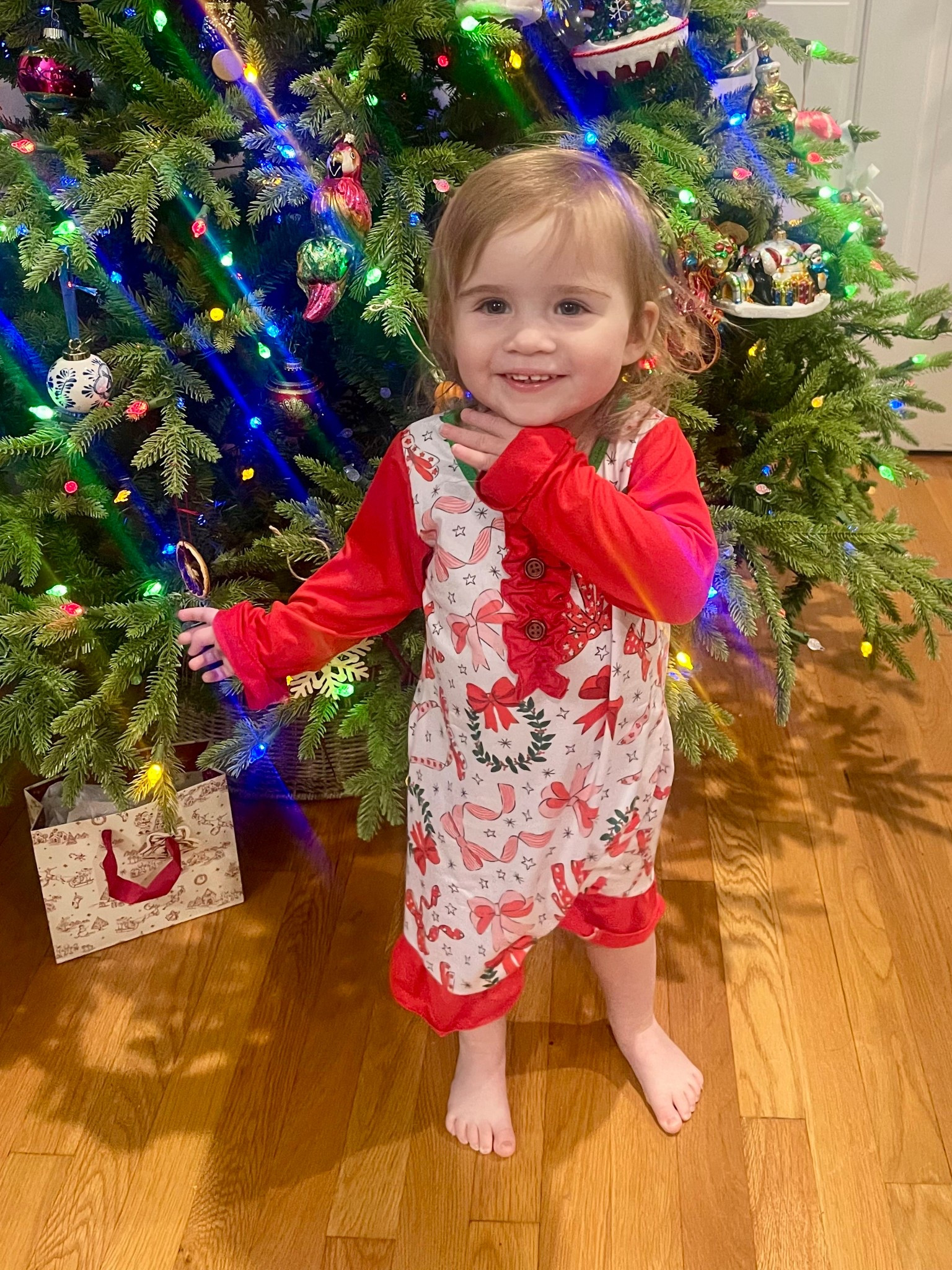 🎄 Christmas Nightgown Cutie 🎄

Caroline in her little Christmas nightgown just melts my heart! ❤️ This sweet Amazon toddler gown is only $12.99 and such a soft, comfy option for holiday photos, Christmas morning, or matching with mama. I’m wearing the Caden Lane Bow What Fun PJs (linked!) since her exact toddler version sold out. The colors coordinate perfectly — bows, candy canes, all the festive vibes. Such an easy, affordable holiday pajama moment for littles! 🎁✨

holidays, christmas pajamas, toddler christmas nightgown, girls holiday pjs, amazon christmas outfits, matching family pajamas, caden lane bow what fun, christmas photo ideas, toddler holiday outfit, festive kids pjs, holiday gift ideas, cozy winter pajamas, christmas morning outfits 🎄✨

#LTKKids #LTKHoliday #LTKGiftGuide