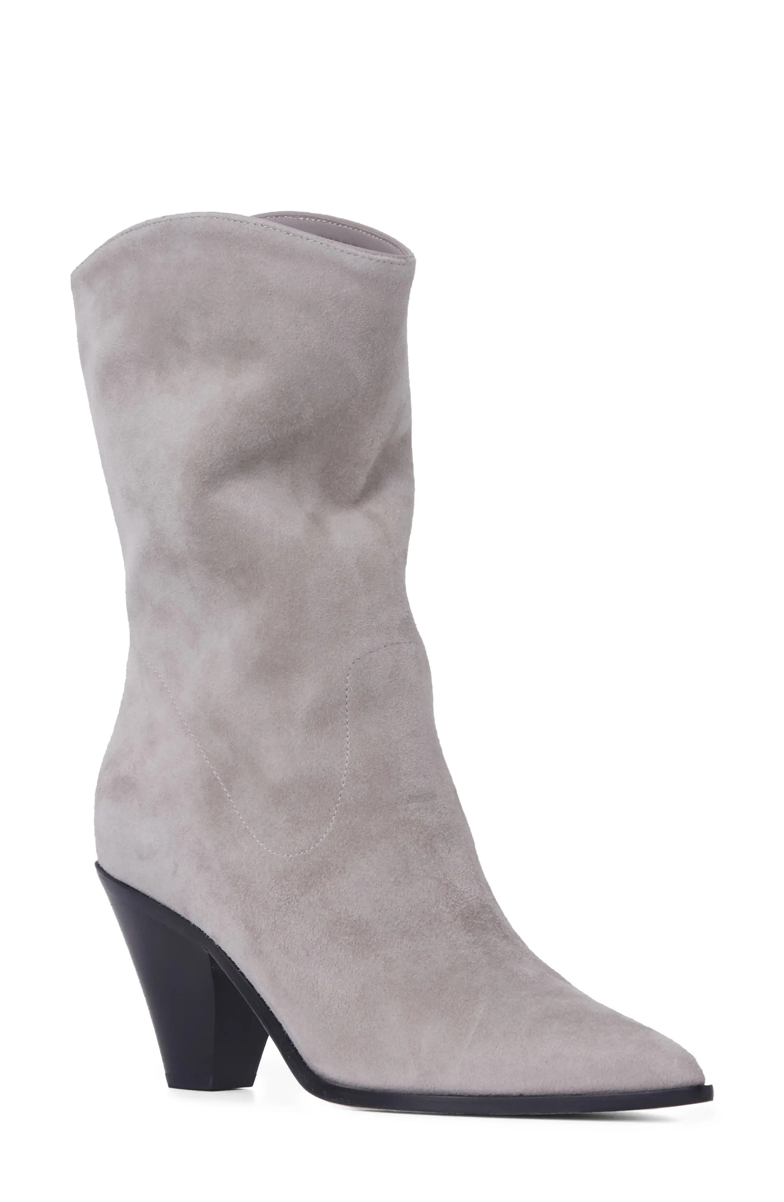 Women's Paige Landyn Pointed Toe Bootie, Size 8.5 M - Beige | Nordstrom