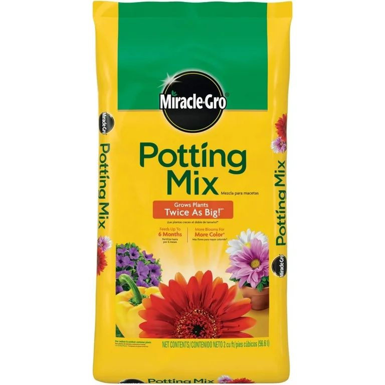Miracle-Gro Potting Mix, 2 cu. ft., Feeds Plants up to 6 Months | Walmart (US)