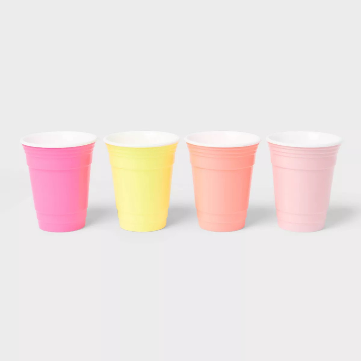 4pk 16 fl oz Reusable Tumblers Warm Tone - Sun Squad™ | Target