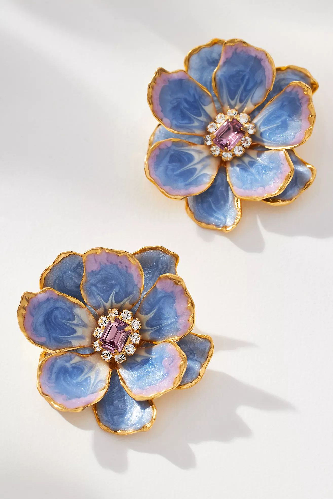 The Pink Reef Hand-Painted Earrings | Anthropologie (US)