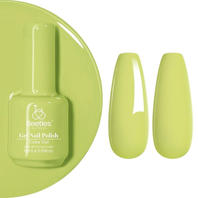 Beetles Green Gel Nail Polish - Fresh Pistachio 15ML/0.51Fl Oz, Light Green Gel Nail Polish, Neon... | Amazon (US)