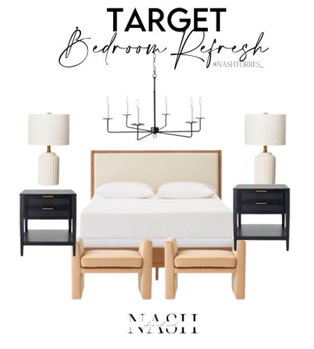 Target new year bedroom refresh ! Featuring new Studio McGee collection items, including bedroom benches and queen or king size bed in neutral colors, modern side lamps in white and black  bedside tables  

#LTKsalealert #LTKFind #LTKhome