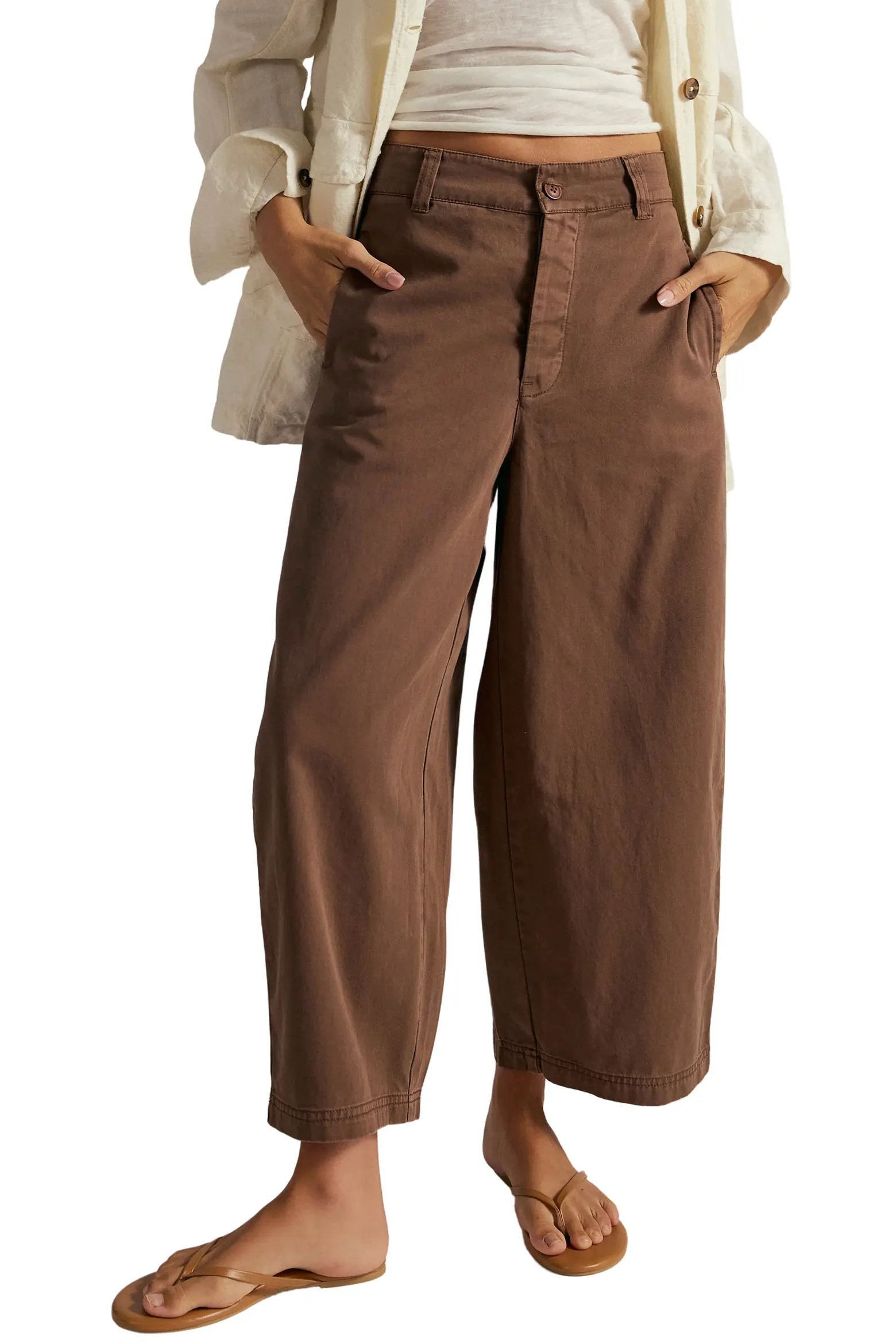 Lay Down Ankle Wide Leg Chinos (Women) | Nordstrom | Nordstrom