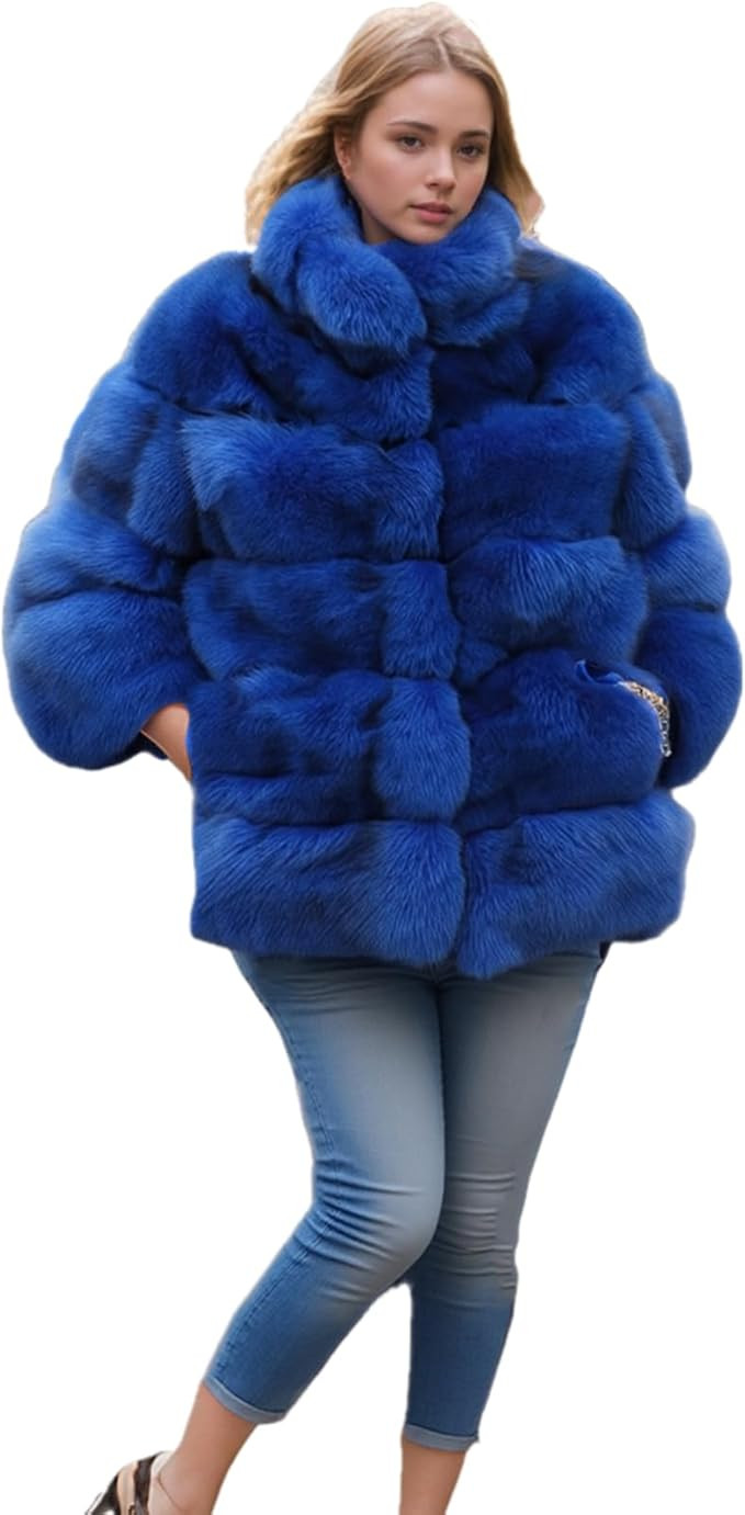 Lisa Colly Women's Winter Parka Coat Overcoat Long Sleeve Faux Fur Coat Jacket | Amazon (US)
