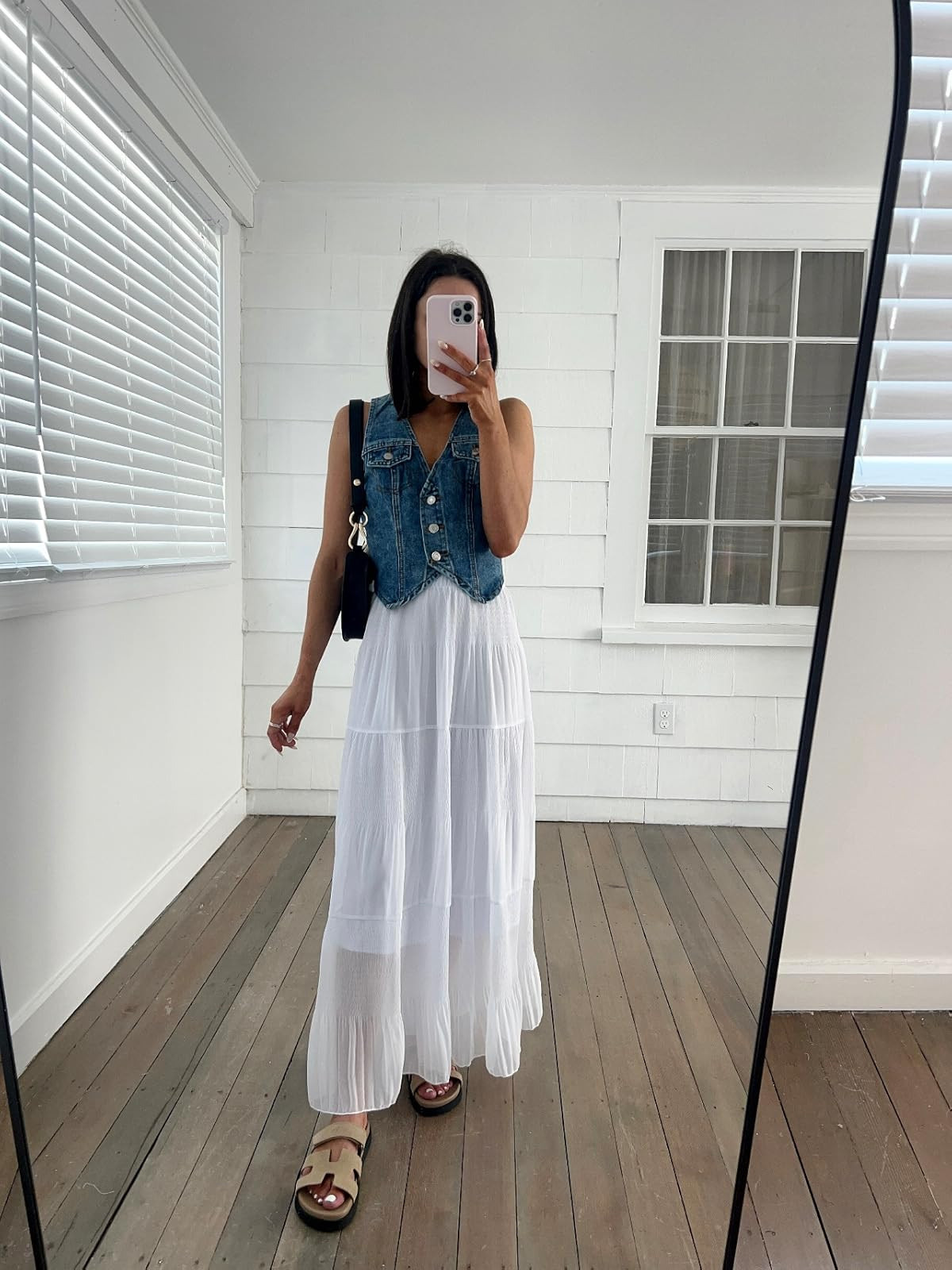 Summer outfit- top in S, shorts in 24, sandals true to size, mini skirt in S. Denim vest/white maxi skirt/summer casual outfit 

 

#LTKSeasonal #LTKPetite #LTKFindsUnder50