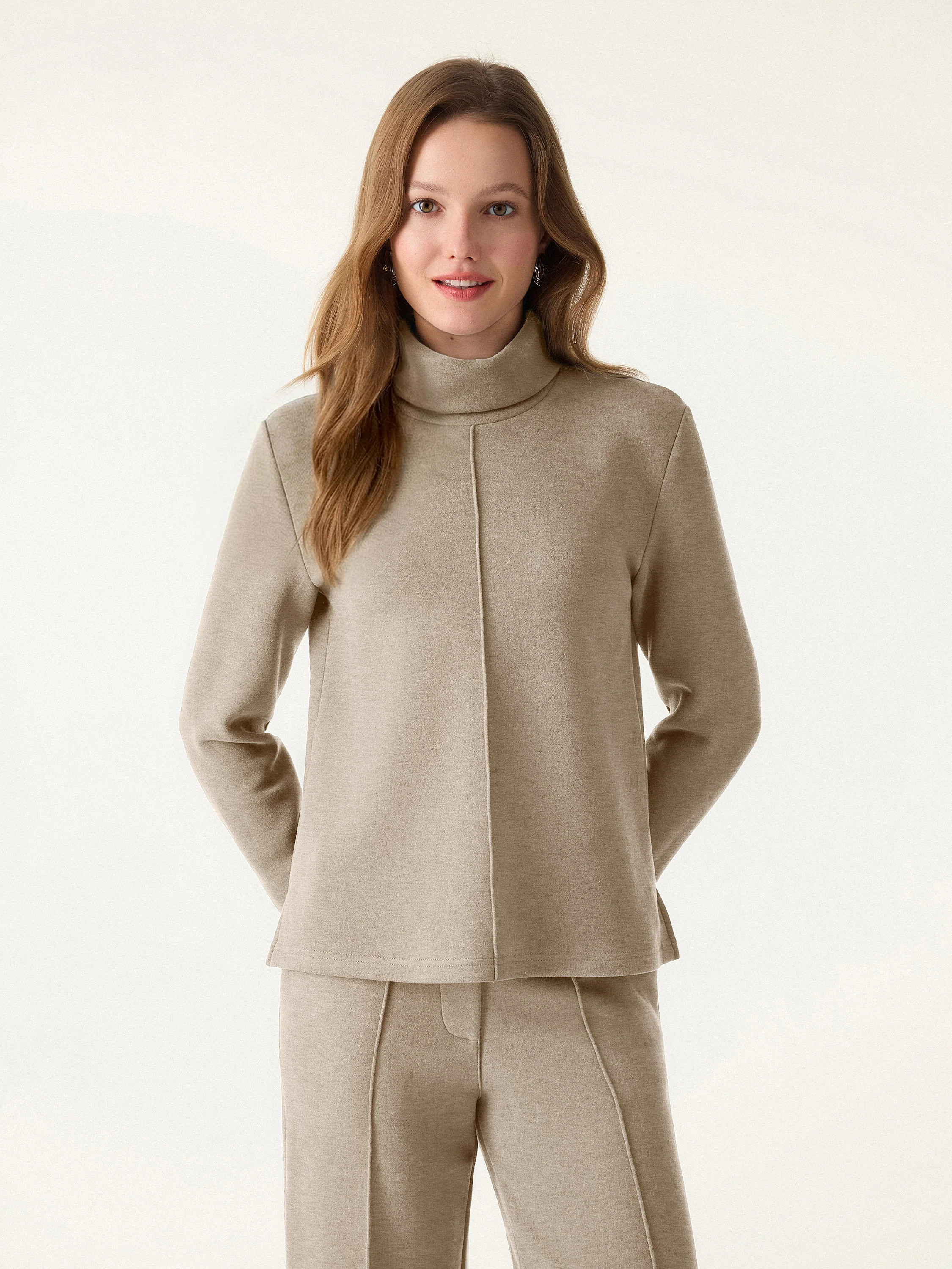 FuzzLuxe Turtleneck Long Sleeve Top | OGLmove