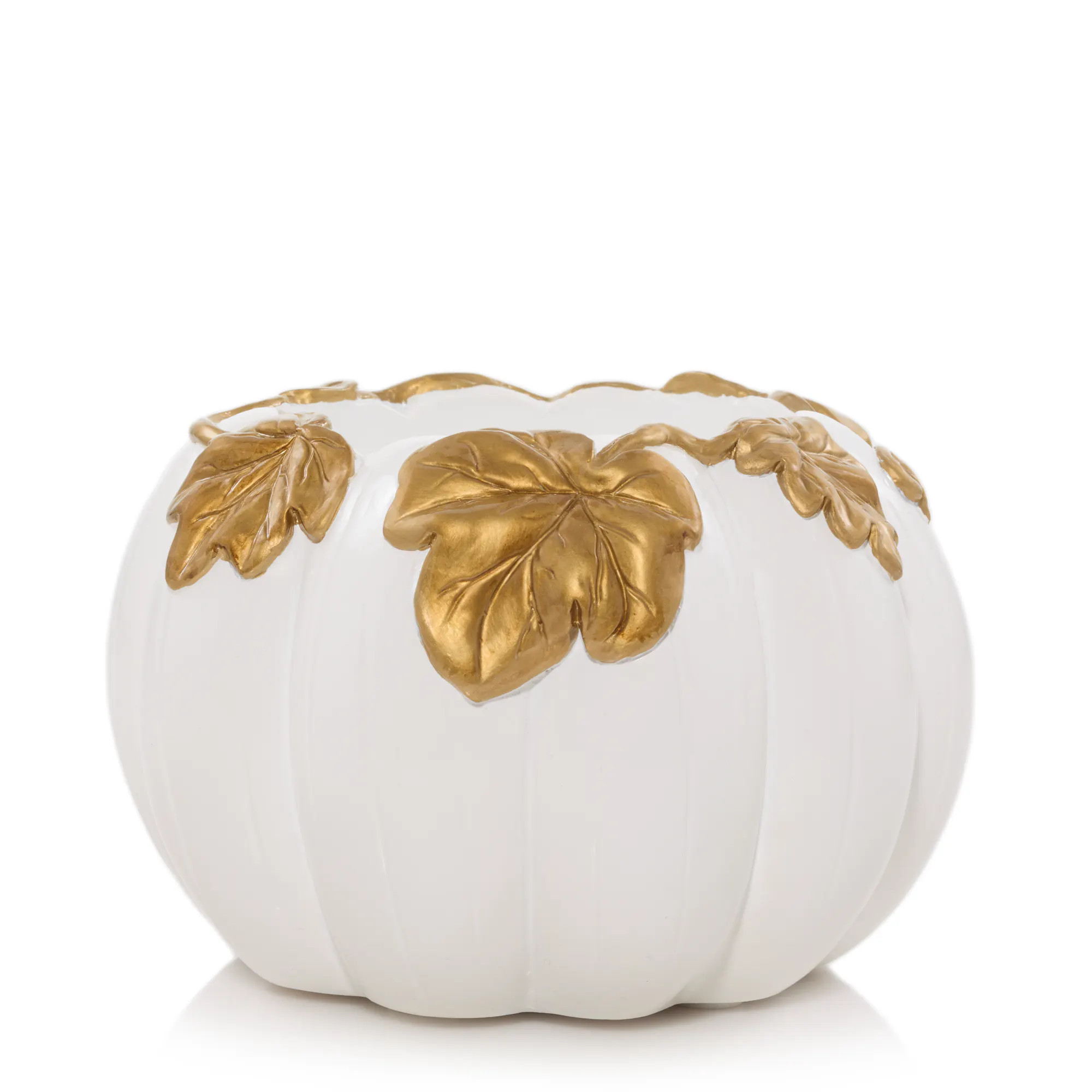 White Pumpkin Resin Holder Jar Candle Holder | Yankee Candle