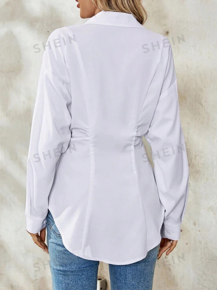 Pariaura Elegant Women's Long Sleeve Vacation Shirt,Long Sleeve Tops | SHEIN