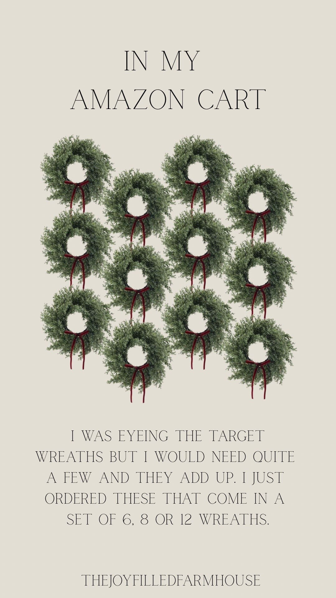 Affordable 12” mini wreaths from Amazon. They come in Cedar or Norfolk and many different set sizes. 

#LTKHoliday #LTKFindsUnder100 #LTKSeasonal