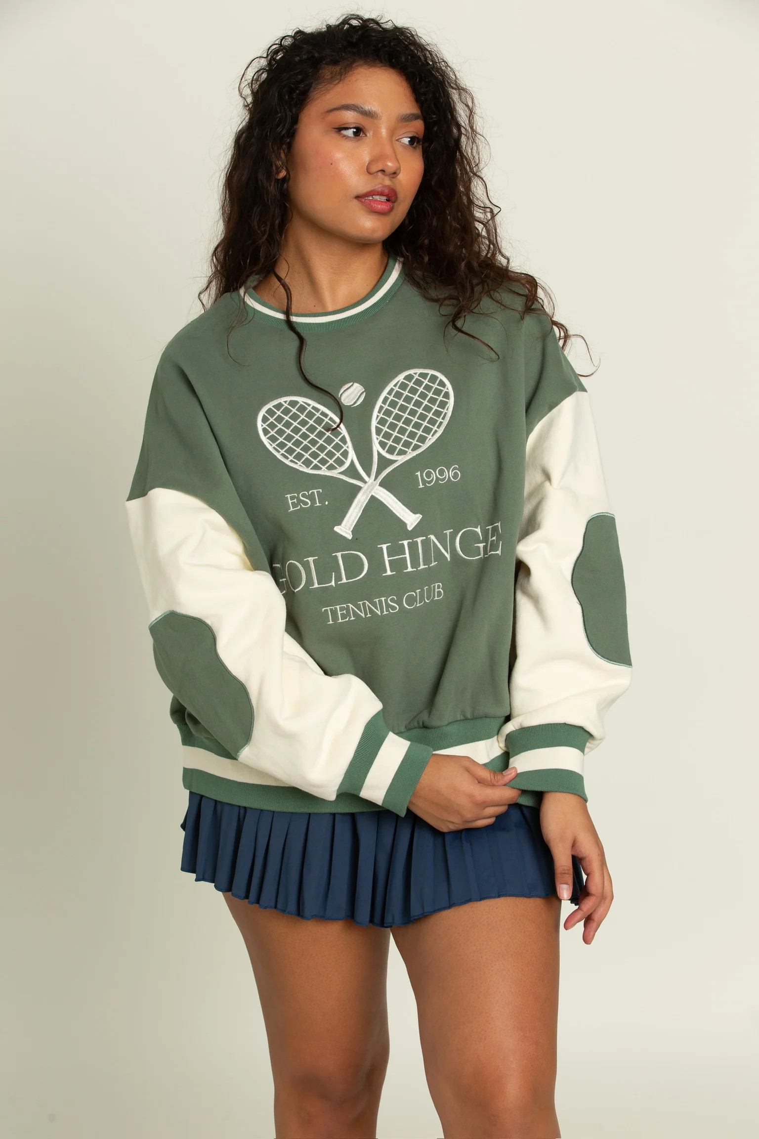 GH Tennis Club Patch Sweatshirt | Gold Hinge