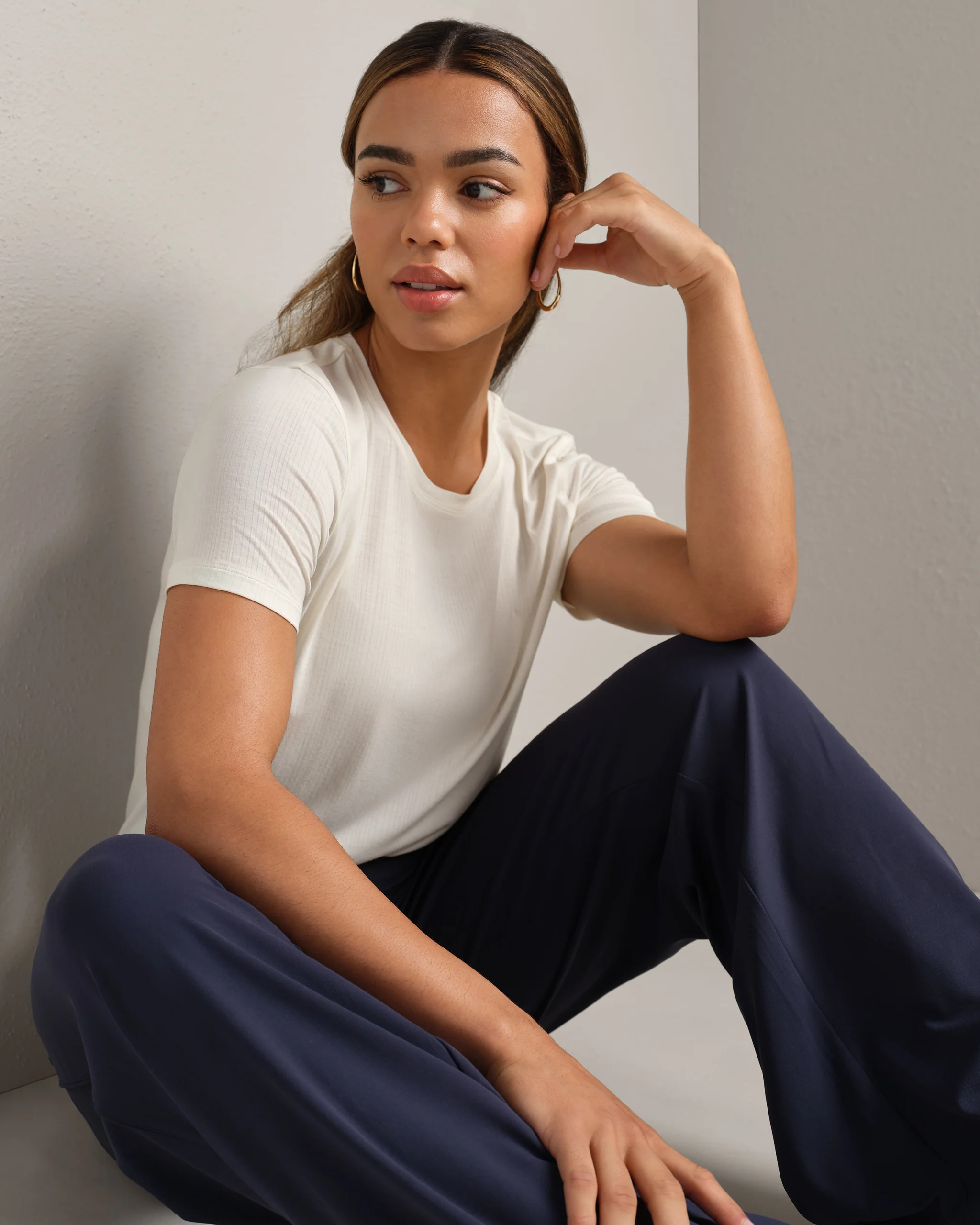 Featherweight Rib Tee -- Ivory | Shop.app