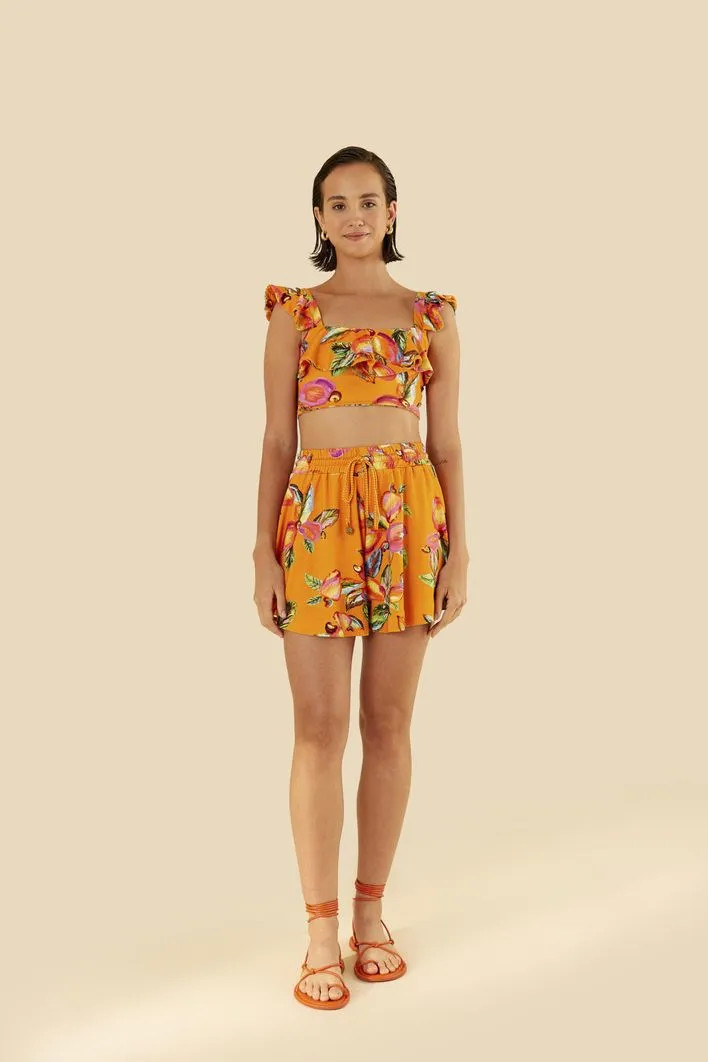 Top Babado Estampado Caju Céu | Farm Rio (BR)