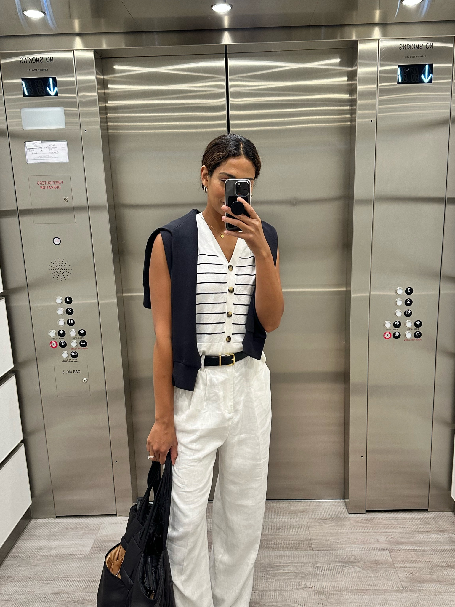 RESORT WEAR OUTFIT//vest obsessed and this stripped one is stylish with linen pants, trouser shorts, or denim! Packs well and looks super chic!! All fit true to size.

#LTKStyleTip #LTKTravel #LTKOver40