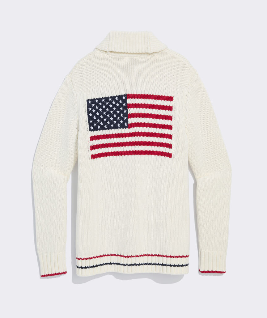 Americana Cotton Shawl Cardigan | vineyard vines
