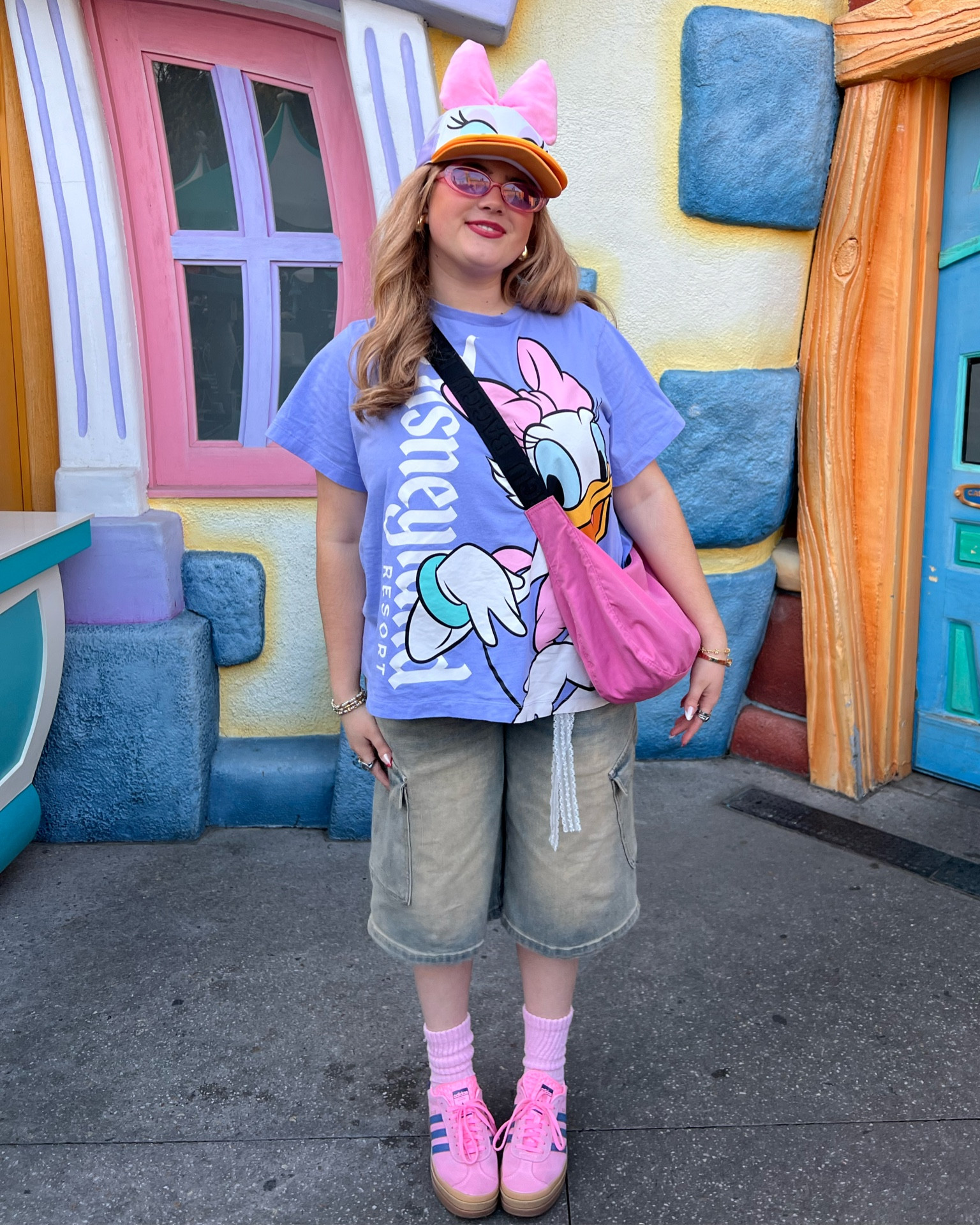 💜 daisy shirt & hat from the disney parks
🩵 wearing the shorts in size large
💖 medium baggu bag in pink

#LTKStyleTip #LTKShoeCrush