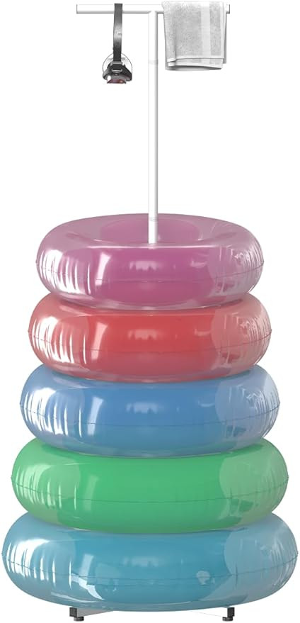 Mondazie Pool Float Holder Storage Rack, 22’’ x 63.7’’ Metal Pool Floats Organizer for Sw... | Amazon (US)