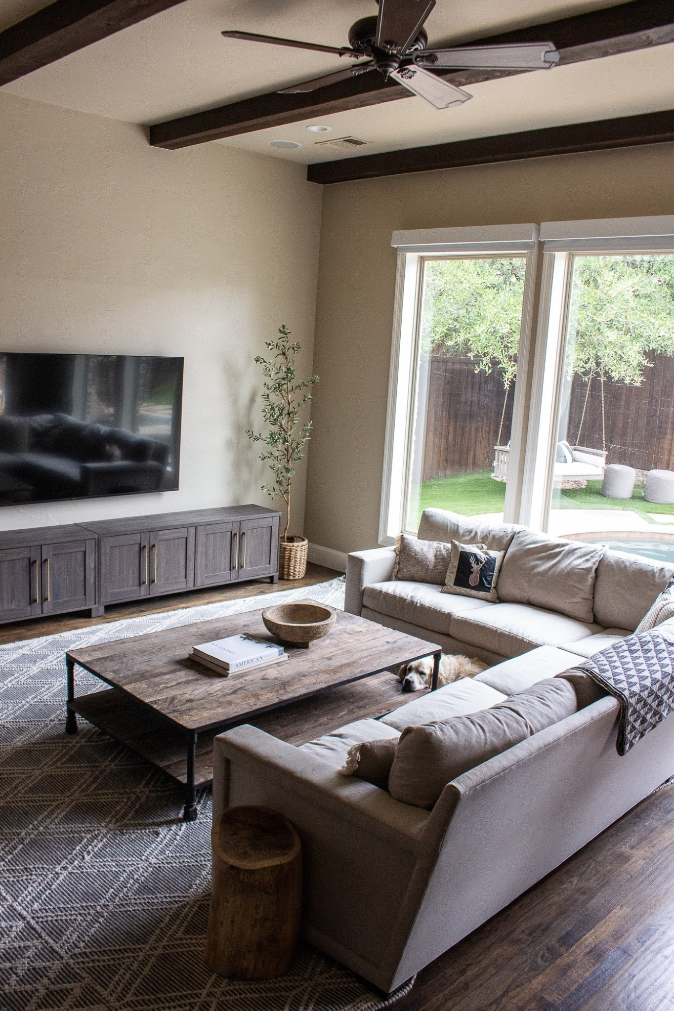 Different view of the family room progress! 

#LTKhome