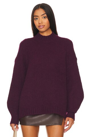 PISTOLA Carlen Mock Neck Sweater in Aubergine from Revolve.com | Revolve Clothing (Global)