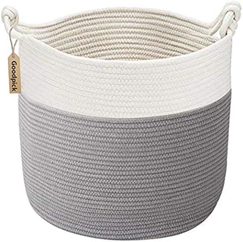 Goodpick Cotton Rope Basket with Handle for Baby Laundry Basket Toy Storage Basket Blanket Storag... | Amazon (CA)