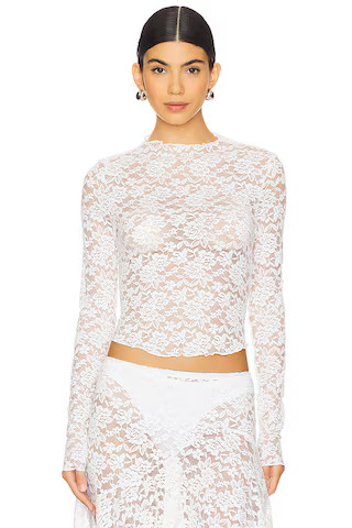 Black Swan Off Shoulder Top in Chocolate | Revolve Clothing (Global)