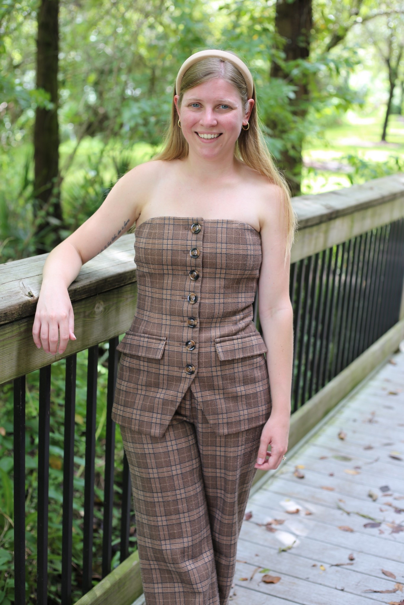 Trendy waistcoat bustier fall matching plaid set  

#LTKSeasonal