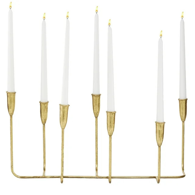 CosmoLiving by Cosmopolitan 7 Holder Gold Metal Slim Candelabra | Walmart (US)