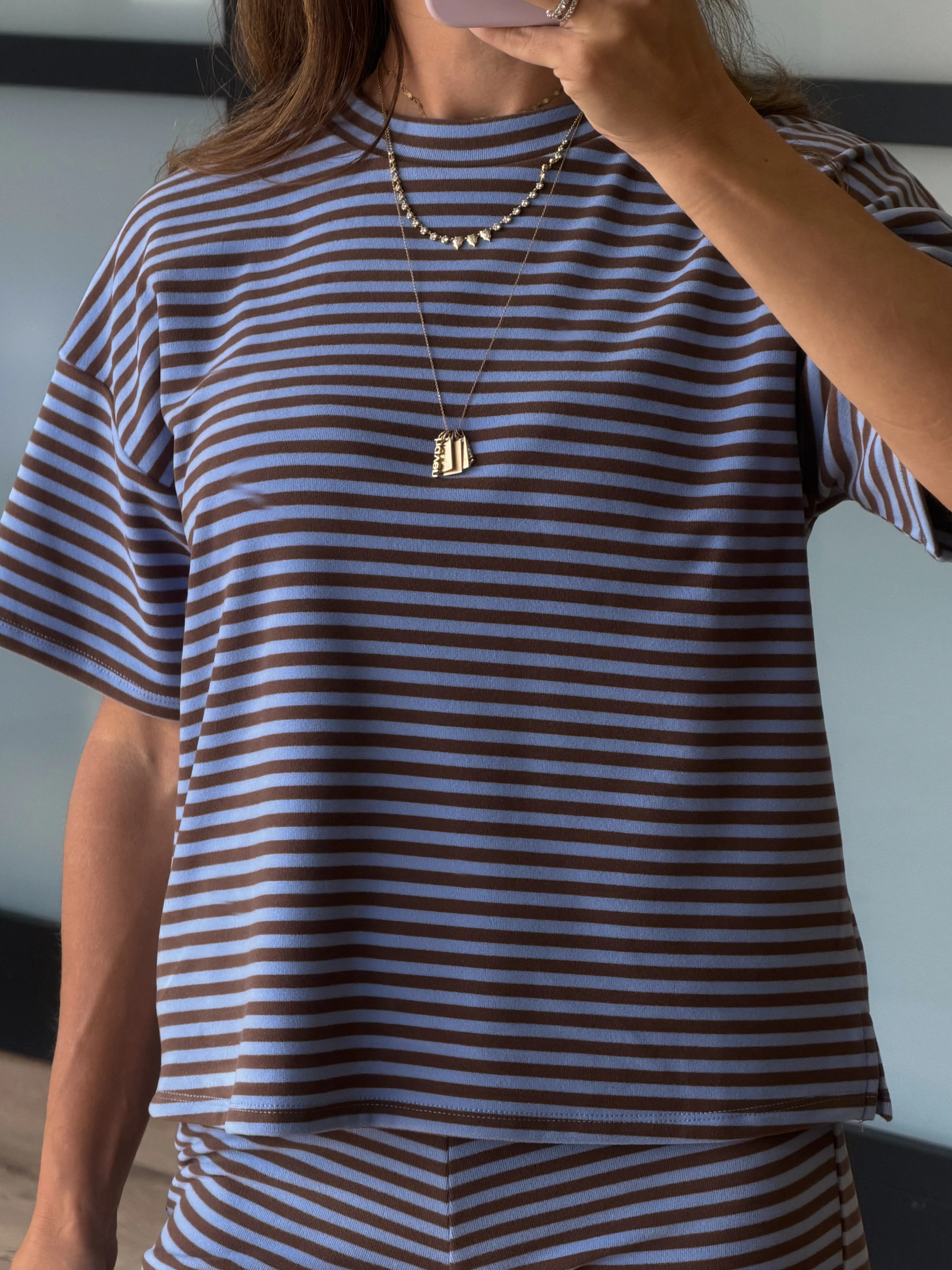Miah Brush Knit Tee | Lagoon | Shop Talulah