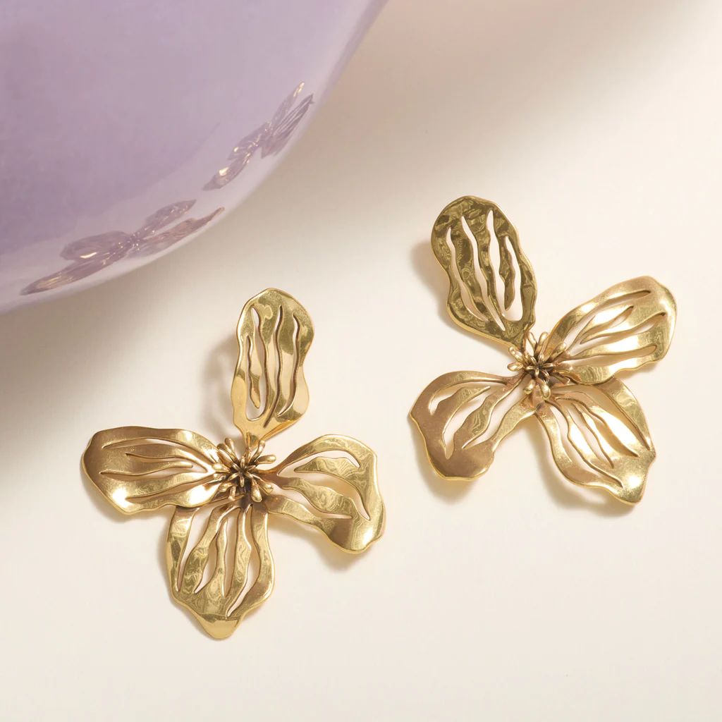 Chiara Lux Earrings Gold | Mignonne Gavigan