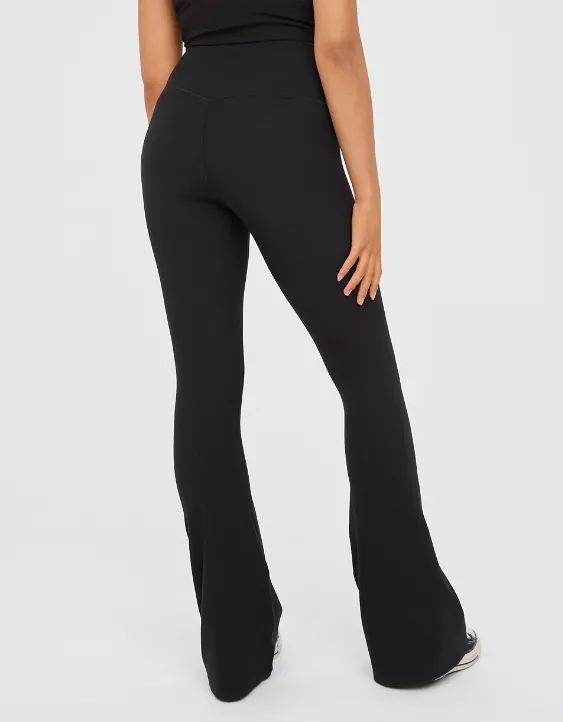 New
    
  
    OFFLINE By Aerie Real Me Waffle High Waisted Ruched Flare Legging
  
    
      F... | Aerie