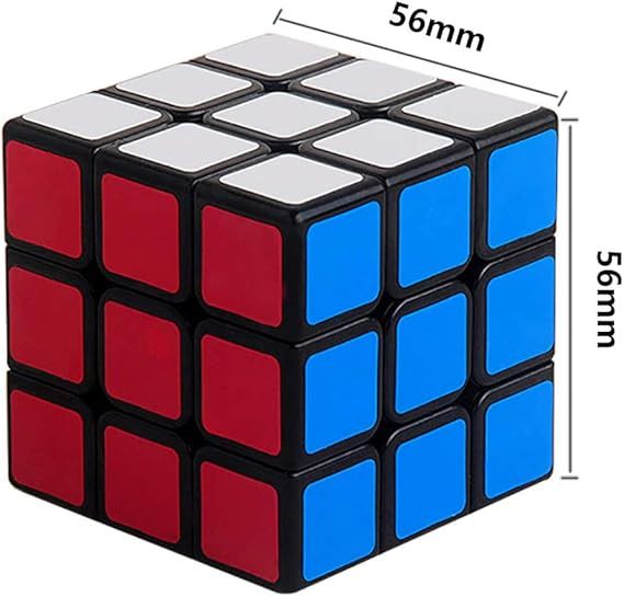 Sengso Speed Cube 3x3 Magic Cube Brain Teaser Puzzle Cube Smooth Turning Sticker Black | Amazon (US)