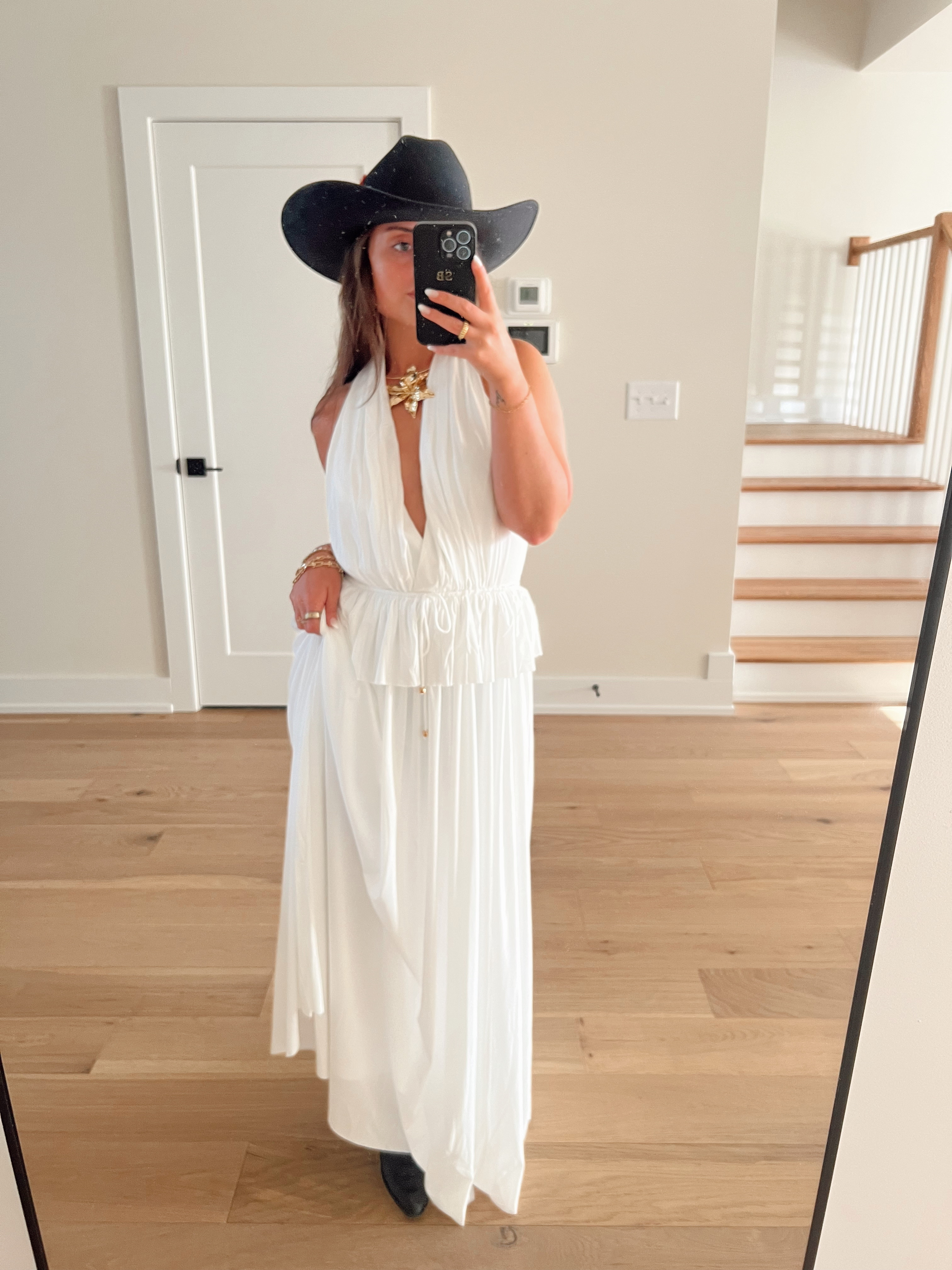 my western girls are gonna love this one - my favorite dress from Confête with a Gigi Pip staple Teddy Cattleman hat and this statement gold rose necklace from Amazon is a match made in upscale western fashion heaven! would you rock this cowgirl look? 

#LTKFindsUnder100 #LTKPetite #LTKStyleTip