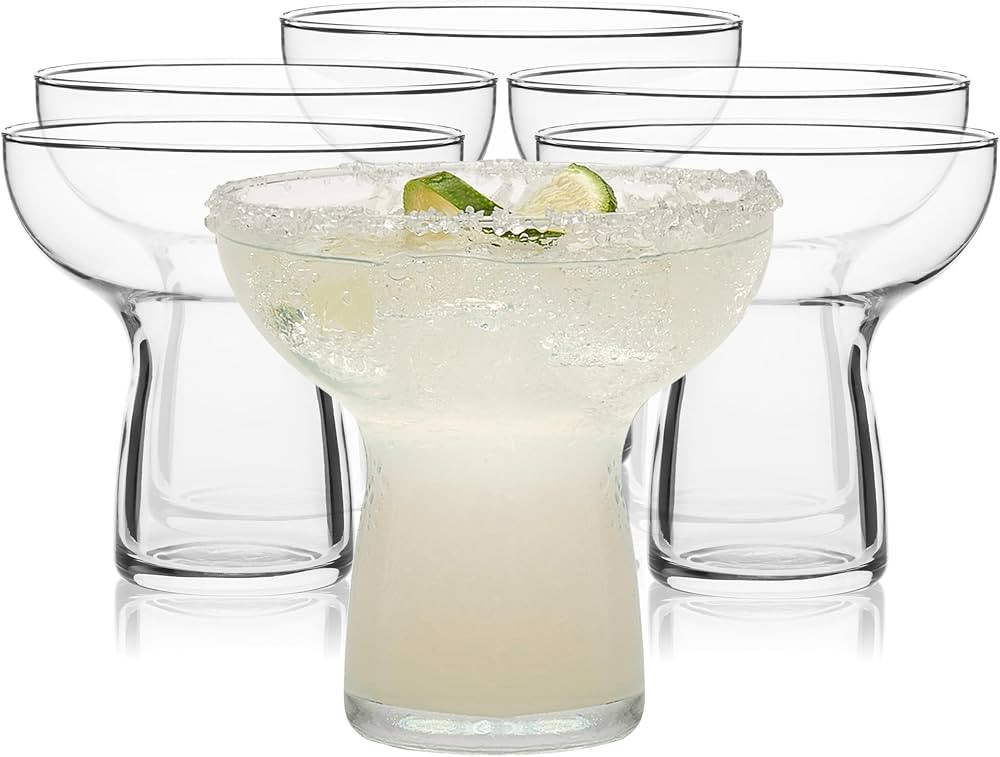 Libbey Stemless Margarita Glasses Set of 6, Modern Margarita Glasses, Lightweight, Unique Bar Gla... | Amazon (US)