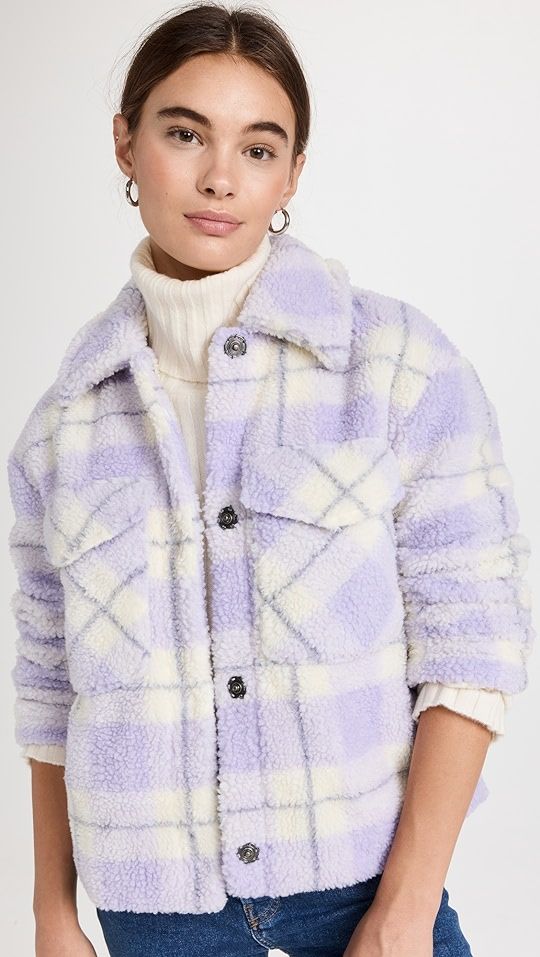 Plaid Faux Fur Jacket | Shopbop