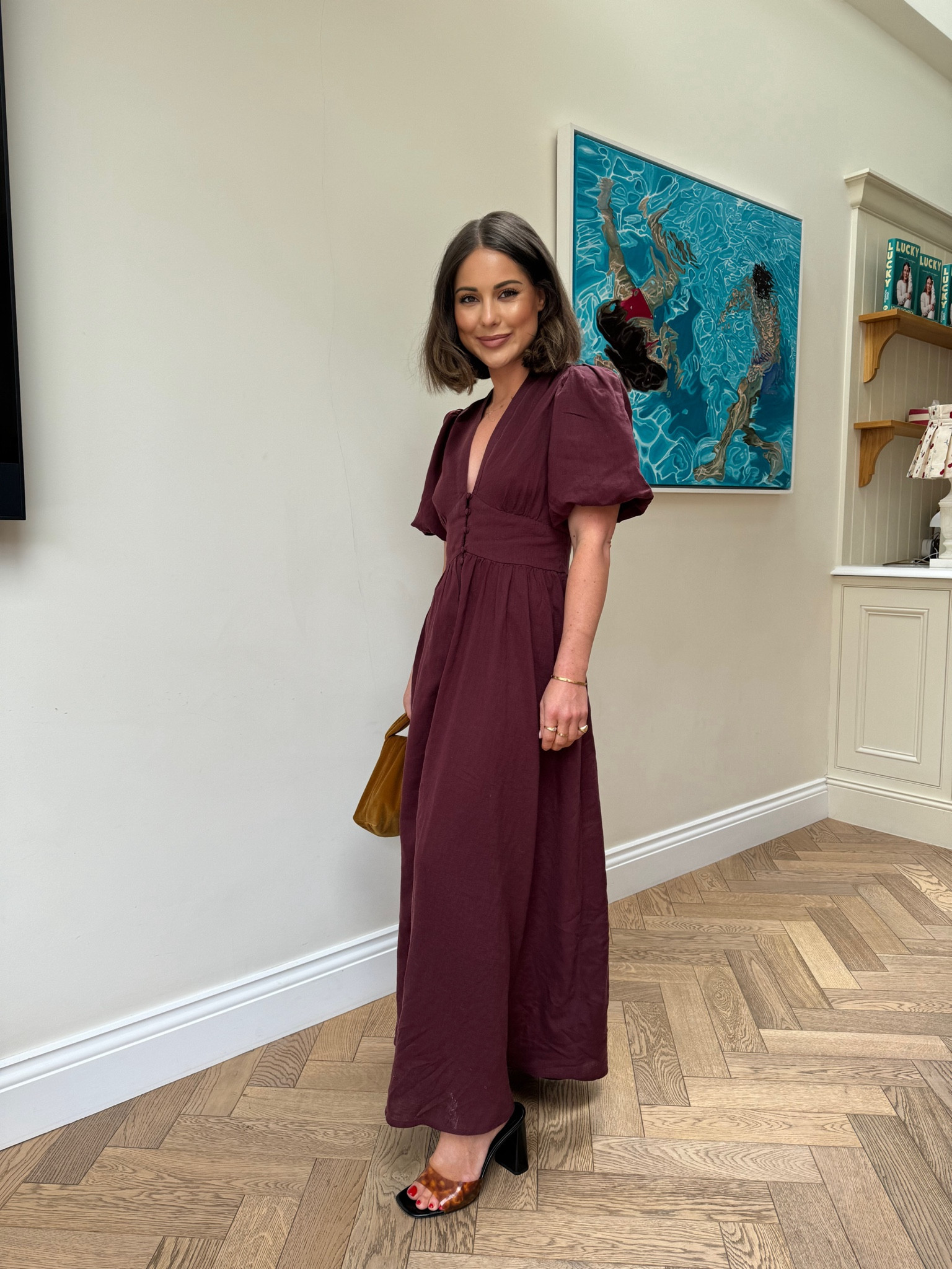 Nobody’s child starlight midi dress, purple dressy, deep purple, spring dress, evening dress, puff sleeve dress, by far tortoiseshell heels  

#LTKuk #LTKsummer #LTKstyletip