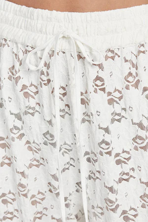 LOULA WHITE LACE PANT | DISSH