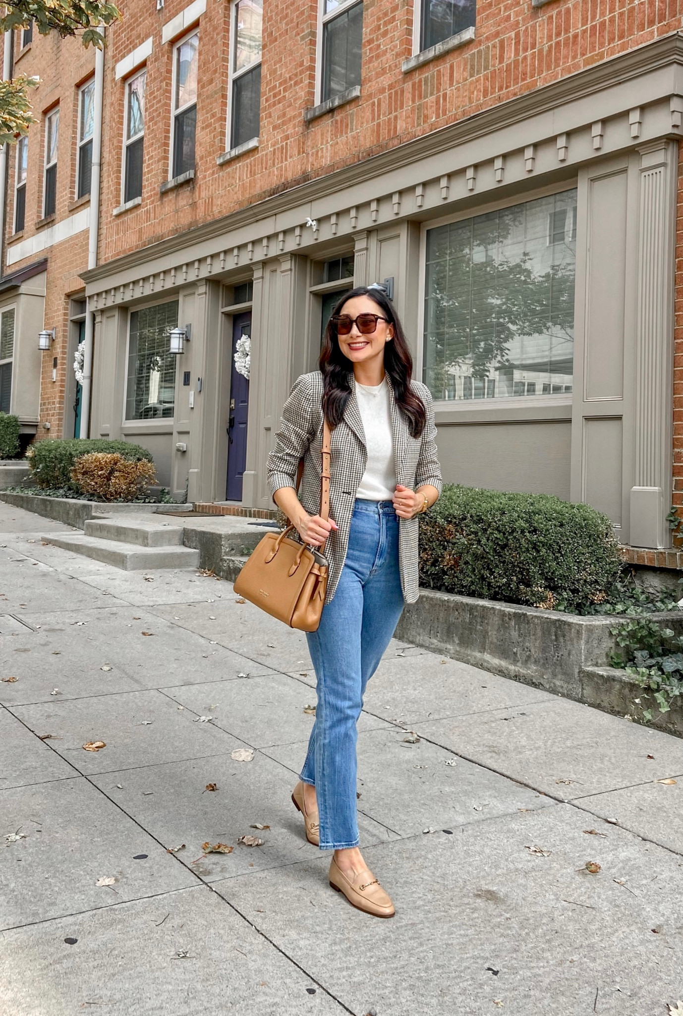 Smart casual fall outfit 🤎 Sweater & jeans 20% off!!

Plaid blazer (linked similar)
Cream fuzzy short sleeve sweater size small, TTS
Ultra high waisted ankle jeans size 27L, fit small (may want to size up)
Tan loafers size 6.5, fit big (size down .5-1 size)

Fall outfit 
Abercrombie jeans 
Transitional style 
Sam Edelman loafers 
Work outfit 
Teacher outfit 



#LTKSeasonal #LTKshoecrush #LTKSale