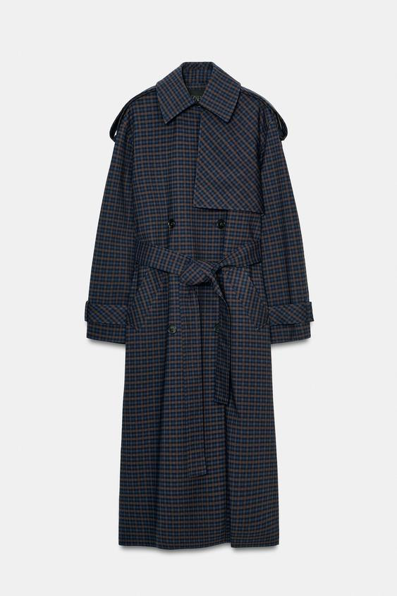 CHECK TRENCH COAT ZW COLLECTION LIMITED EDITION | Zara US