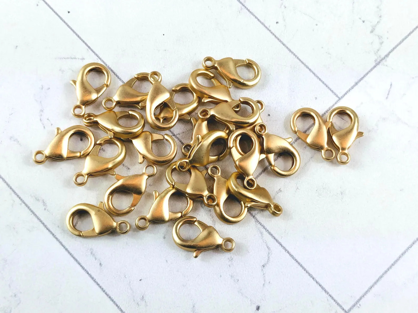 Matte Gold Lobster Clasps 15x9mm | Etsy (Global)