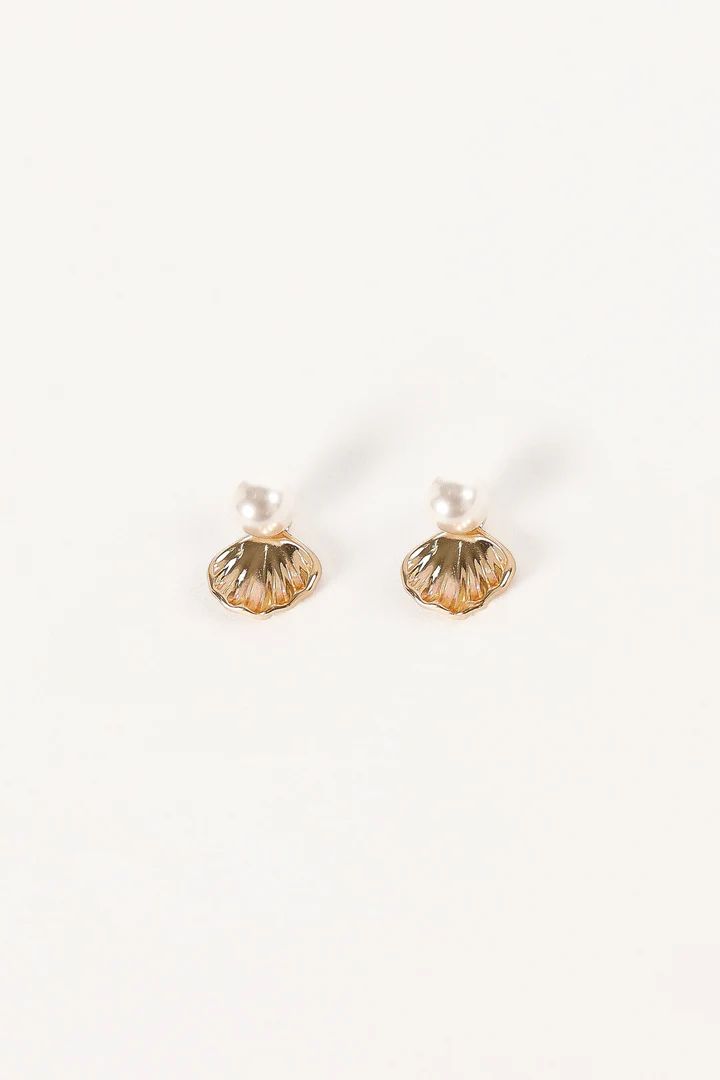 Shiloh Pear Shell Earrings - Gold | Petal & Pup (US)