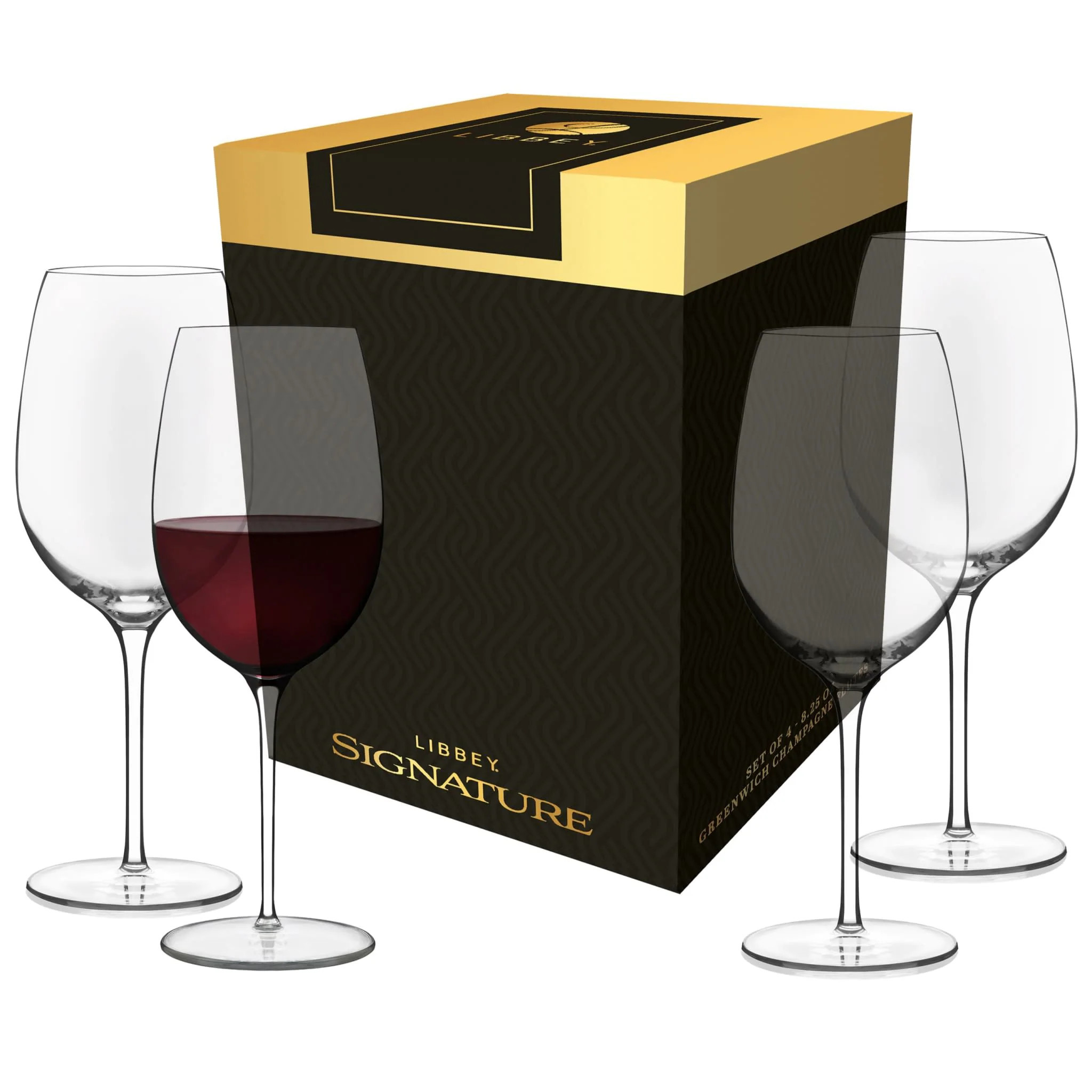 Libbey Signature Kentfield Wine Glasses 20 Ounce Set of 4 one_size in Clear | 9124/L005A | Lowe's