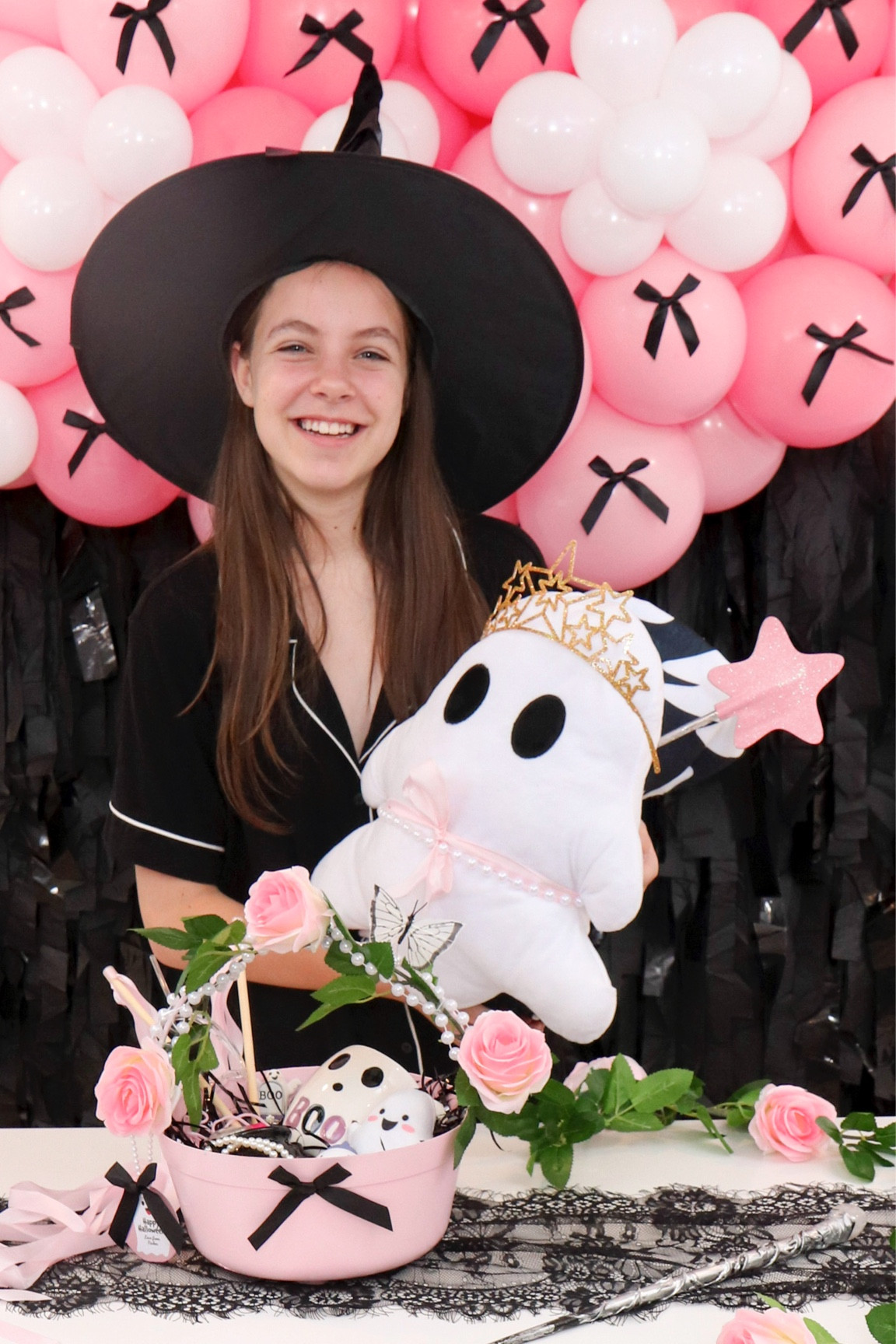 Coquette Halloween Boo Basket! 🎀🎀🎀 or should I say “BOW Basket”!

Parker is making a special Boo Basket for her pink, coquette loving bestie this year! 🎀

🎀 She painted a cauldron pink and added bows, flowers, pearls and butterflies to give it a pretty coquette look!

🎀 Filling the Boo Basket with a cauldron candle, ghost mug, jewelry, trinket box, cute ghost squishie & a backpack clip. Then she added a cute ghost throw and pillow which were on her besties Boo basket wish list; tying them together with ribbon and pearls and adding a crown & wand to give the ghost a coquette makeover!
🎀🎀🎀


#halloweengiftbaskets #halloweengiftideas #boobaskets #halloween2024 #halloweenkids #tweengiftideas #halloweentweens #bestieboobasket #coquetteboobasket #giftideasfortweens #halloweendecor
#boobasketideas #halloweengiftbasket #coquetteaesthetic #coquettegirl #coquettehalloween

#LTKKids #LTKFamily #LTKSeasonal