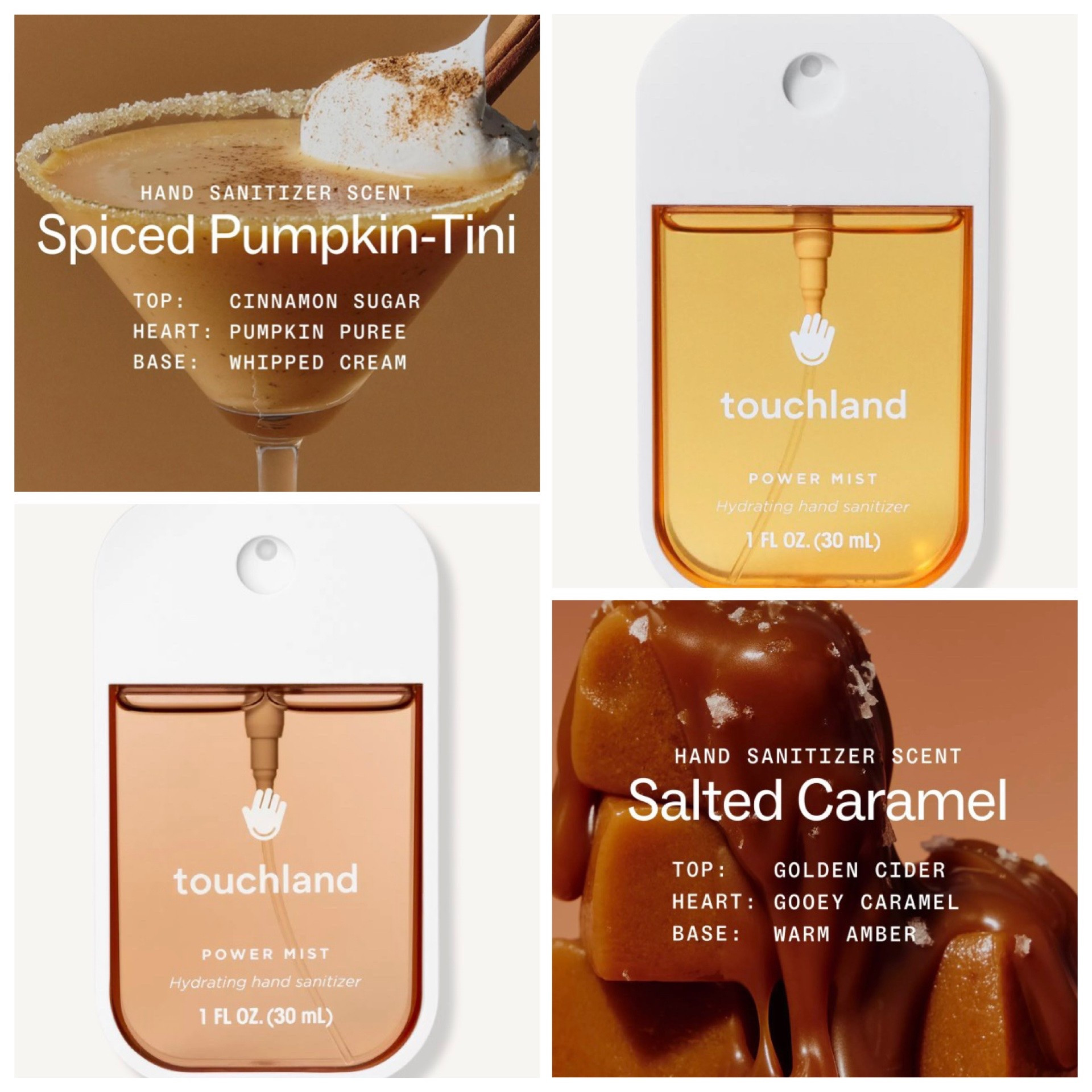 Touchland Salted Caramel and Spiced Pumpkin-Tini are BACK for the season at Ulta, and on sale for only $6 today - normally $12! Fabulous deal for these clean beauty hand sanitizers that are so gentle on hands and don’t dry them out. Great for gifting also!

#LTKSeasonal #LTKSaleAlert #LTKselfcare