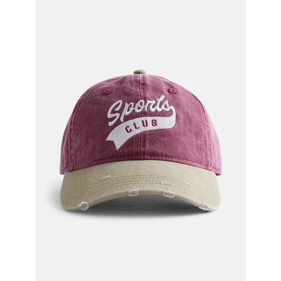 No Boundaries Women's Cotton Twill Baseball Hat, Red | Walmart (US)