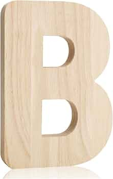 Acantha 4 Inch Wooden Letters, Cute Style 3D Standing Decorative Letters B | Amazon (US)