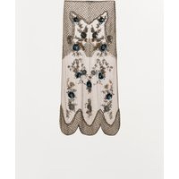 Zara - Sequin Beaded Midi Skirt - Silver - S - Woman | Zara US
