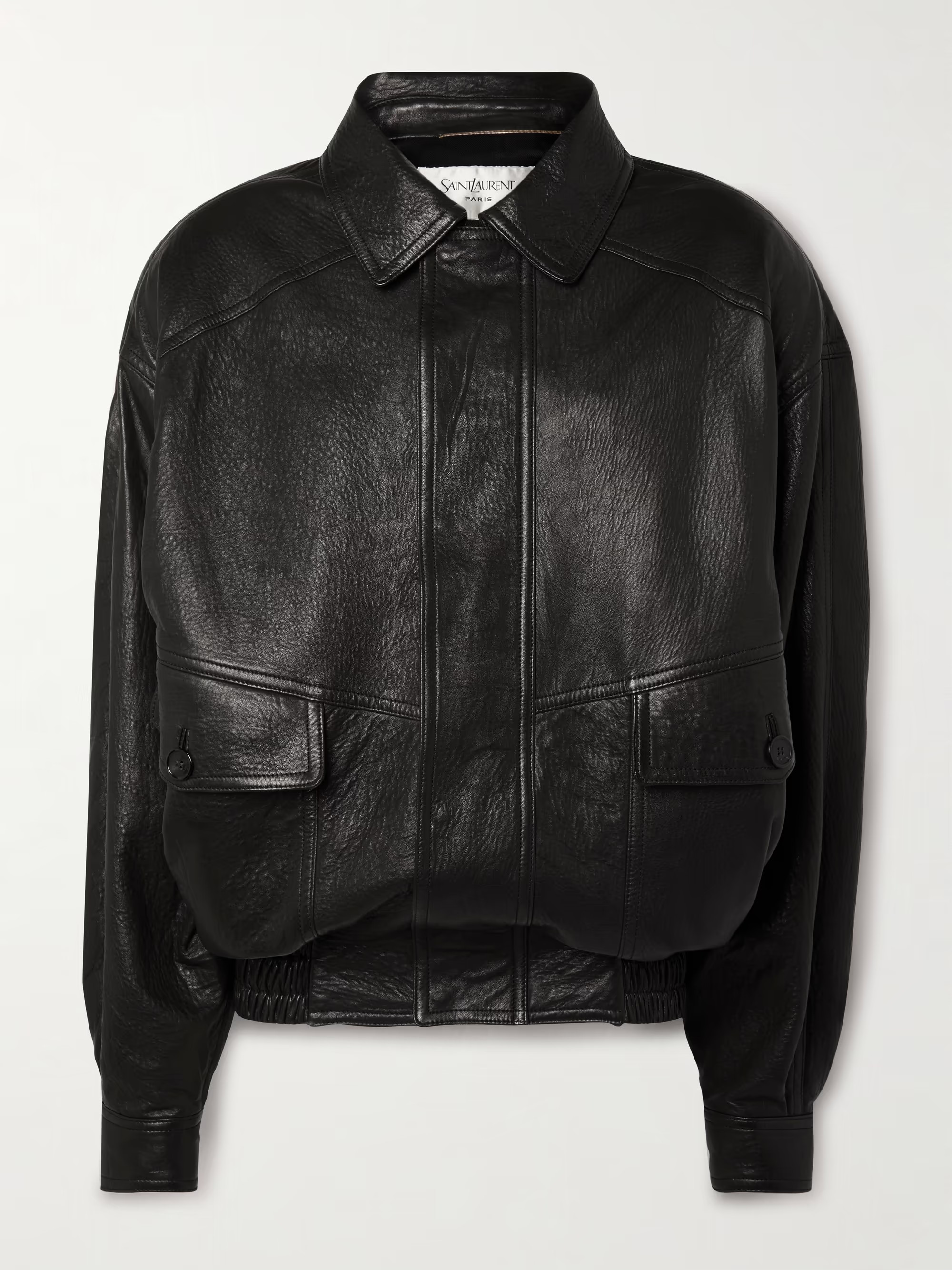 Textured-leather bomber jacket | NET-A-PORTER (US)