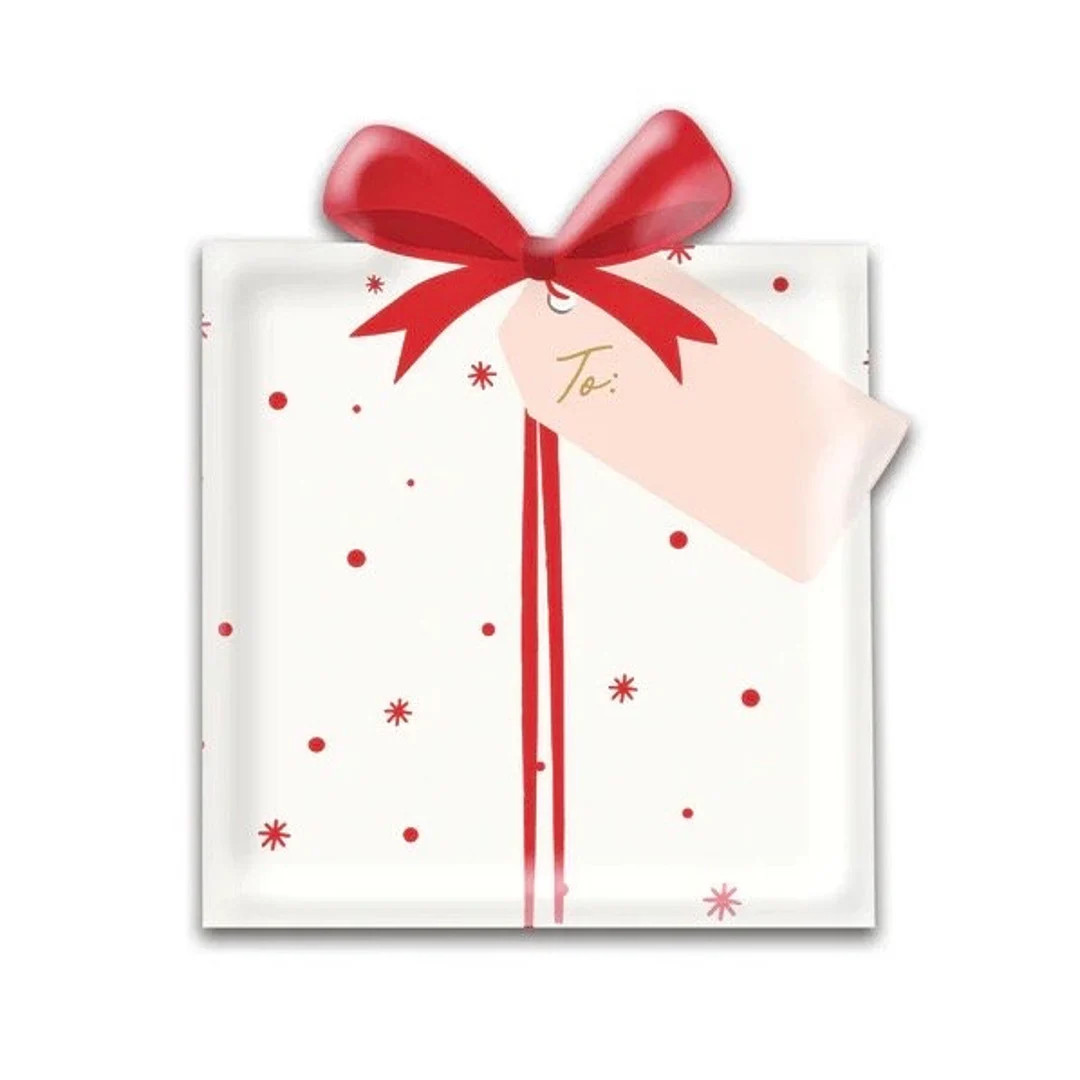 Christmas Party Plate Present Plate White and Red Holiday - Etsy | Etsy (US)