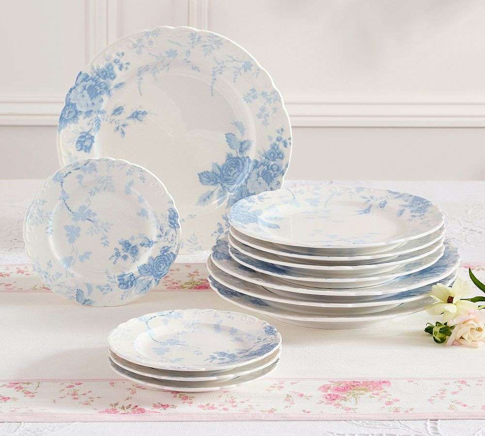 Love Shack Fancy Rose 12-Piece Dinnerware Set | Pottery Barn (US)