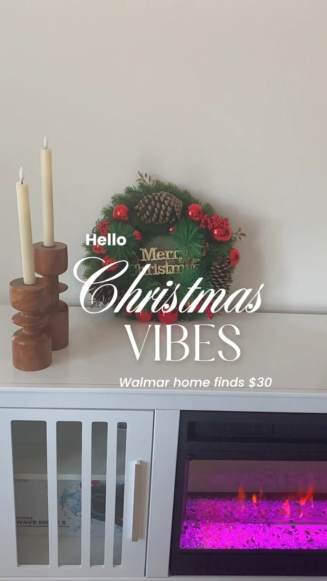 Love Walmart home finds! 16 in 40 led pre - lit ( AA batteries) Christmas front door wreath. 

#LTKSeasonal #LTKSaleAlert #LTKHome